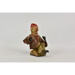 A vintage Circus Clown toy, by ALPS, 1950s, battery operated, with cloth red cap and red and black