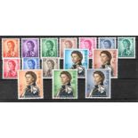 1962-73 Definitive set to $20 mounted mint