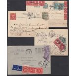 GREAT BRITAIN STAMPS : Postage Due covers UK to USA 1894- 1948 all with USA Postage due stamps (10)