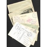 Small batch of WWI period postcards with censor markings Egypt and Greece (9 cards)