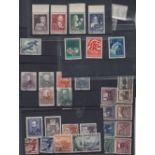 STAMPS AUSTRIA Small accumulation of better sets and singles on cards including 1935 Air 10s used,