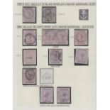 STAMPS GREAT BRITAIN : 1883/4 study of the 2/6 lilac issue, including a used pair, mint single,