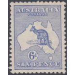 STAMPS AUSTRALIA : 1913 6d Ultramarine,