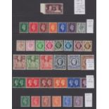 STAMPS GREAT BRITAIN 1937-51 mint collection on stock pages, all un-mounted,