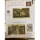 STAMPS RAILWAYS, a neatly presented collection in two albums with repro-advertising postcards,