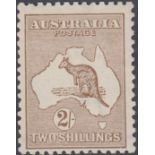 STAMPS AUSTRALIA : 1915 2/- Brown,