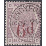 STAMPS GREAT BRITAIN : 1883 6d on 6d Lilac lettered (DD),