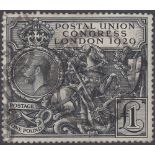 STAMPS GREAT BRITAIN : 1929 Postal Union Congress, £1 good used, SG 438.