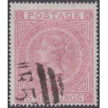 STAMPS GREAT BRITAIN : 1867 5/- Rose Plate 1,
