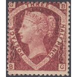 STAMPS GREAT BRITAIN : 1870 1 1/2d Lake Red Plate 3,