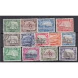 STAMPS ADEN : 1938 GVI lightly mounted mint set to 10/- SG 16-27