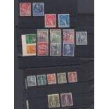 STAMPS GERMANY : Small selection of stock cards with Berlin and West Germany mint and used