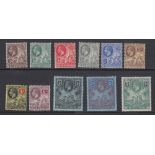 STAMPS BARBADOS : 1912 mounted mint set to 3/- SG 170-180