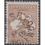 STAMPS AUSTRALIA : 1913 2/- Brown,