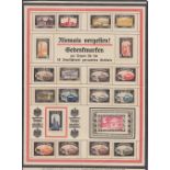 STAMPS : Germany lost colonies display sheet with 20 stamps, Danzig,