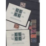 STAMPS GERMANY : Small selection of stock cards with early Germany including Third Reich 1936