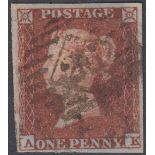 STAMPS GREAT BRIATIN : 1841 1d Red (Lake Red shade) Plate 153 lettered (AK),