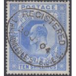 STAMPS GREAT BRITAIN : 1902 10/- Ultramarine fine used SG 265