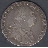 COINS 1787 George III Silver 6d without hearts,