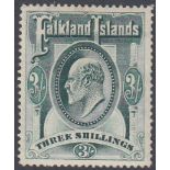 STAMPS FALKLANDS : 1904 3/- Green,