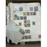 STAMPS CHINA : Mixed box of China stamps many 100's on pages stockbook, covers and loose,