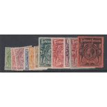 STAMPS FALKLANDS : 1912-20 lightly mounted mint set to £1,