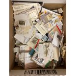 STAMPS BRITISH COMMONWEALTH, box with many 100s mint or used on cards or loose,