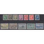 STAMPS CANADA : 1950 GVI lightly mounted mint Official short set to 50c plus the 7c Air stamp.