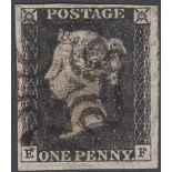 STAMPS GREAT BRITAIN : Penny Black Plate 4 ,