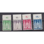 STAMPS GERMANY : 1948 Holstentor Lubeck unmounted mint set of four 1 Dm to 5 Dm.