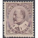 STAMPS CANADA 1903 10c Pale Dull Purple,
