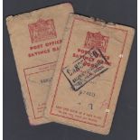 STAMPS GRAT BRITAIN COVERS : RAMSGATE, two Post Office Savings book from late 1940s & early 50s,