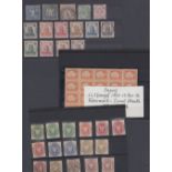 STAMPS GERMANY : Small accumulation of stock cards with various German States mint and used