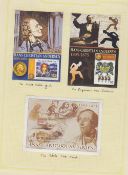 STAMPS Hans Christian Anderson 11 unmounted mint sheets and album pages