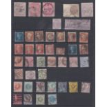 STAMPS GREAT BRITAIN : Used accumulation in stock book including 100's of Penny Reds.