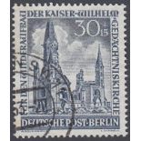 STAMPS GERMANY : 1953 Berlin Church Reconstruction 30pf + 15pf fine used SG B109 cat £140