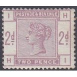 STAMPS GREAT BRITAIN : 1884 2d lilac, fine M/M, SG 189.