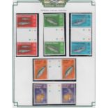 STAMPS FALKLANDS : Printed album with mostly U/M issues from 1981 to 1986 with gutter pairs,