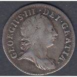 COINS 1762 George III 3d good to fine condition