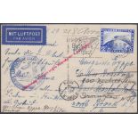 STAMPS AIRMAIL COVERS: 1929 Graf Zeppelin 2nd Atlantic Crossing (26A).