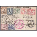 STAMPS AIRMAIL COVERS : 1936 Hindenburg Olympic Flight (S 427).