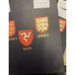 STAMPS : Two Davo printed albums with Guernsey, Jersey & Isle of Man issues U/M to early 1990s,