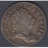 COINS 1762 George III 3d good to fine condition