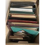 STAMPS GREAT BRITAIN : mixed box of albums and stock books, mint and used,