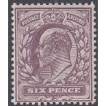 STAMPS GREAT BRITAIN : 1902 6d Slate Purple,