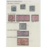 STAMPS GREAT BRITAIN : 1877 Telegraph stamps values to £5 on album pages good to fine used,