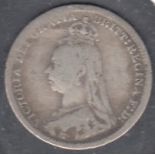 COINS : 1893 3d Silver in good to fine c