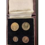 COINS - 1953 Maundy set in display box, good to fine condition, some toning,