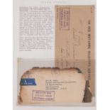 STAMPS POSTAL HISTORY - CRASH MAIL - 5 different crash covers salvaged from Singapore 1954,