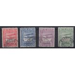 STAMPS SOUTH AFRICA - 1925 De Haviland Biplane air set fine used SG 26-29 Cat £120